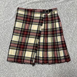 Home industries girls size XL checkered tartan plaid Scottish kilt skirt